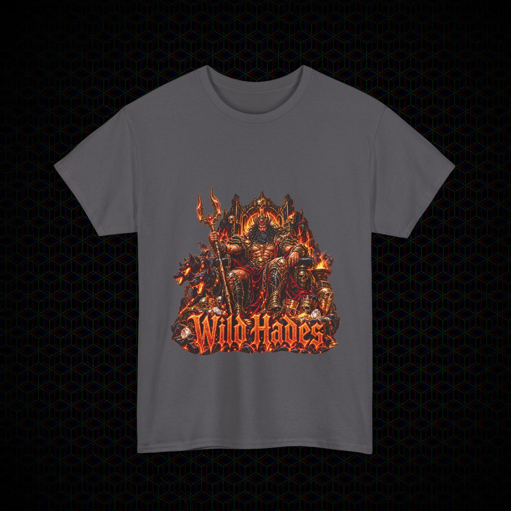 Treasure of the Underworld graphic Wild Hades heavy cotton tee, front view