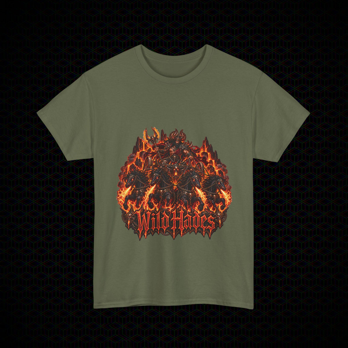 Ember Reins graphic Wild Hades Gildan 5000 tee, alternate view 4
