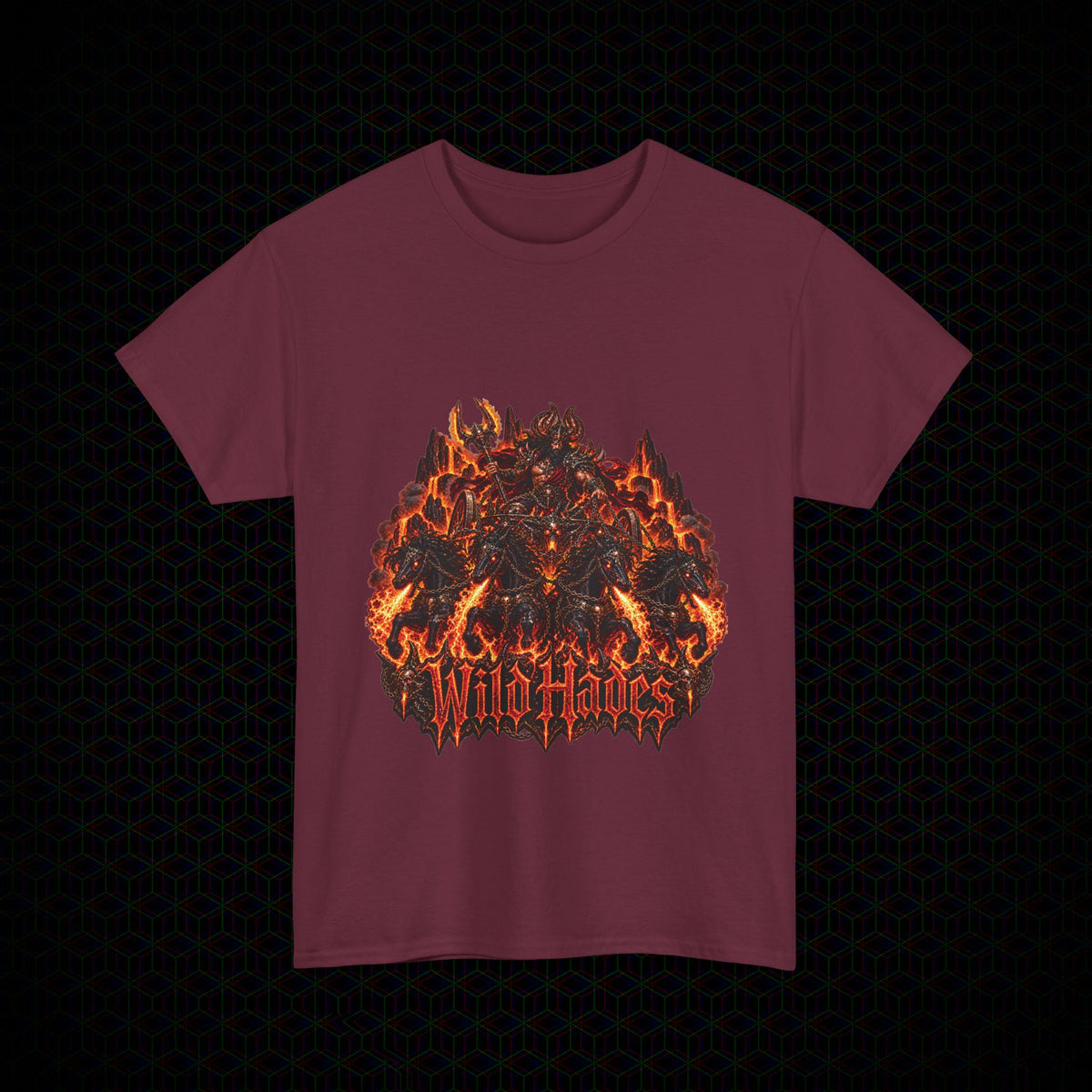 Ember Reins graphic Wild Hades Gildan 5000 tee, alternate view 3