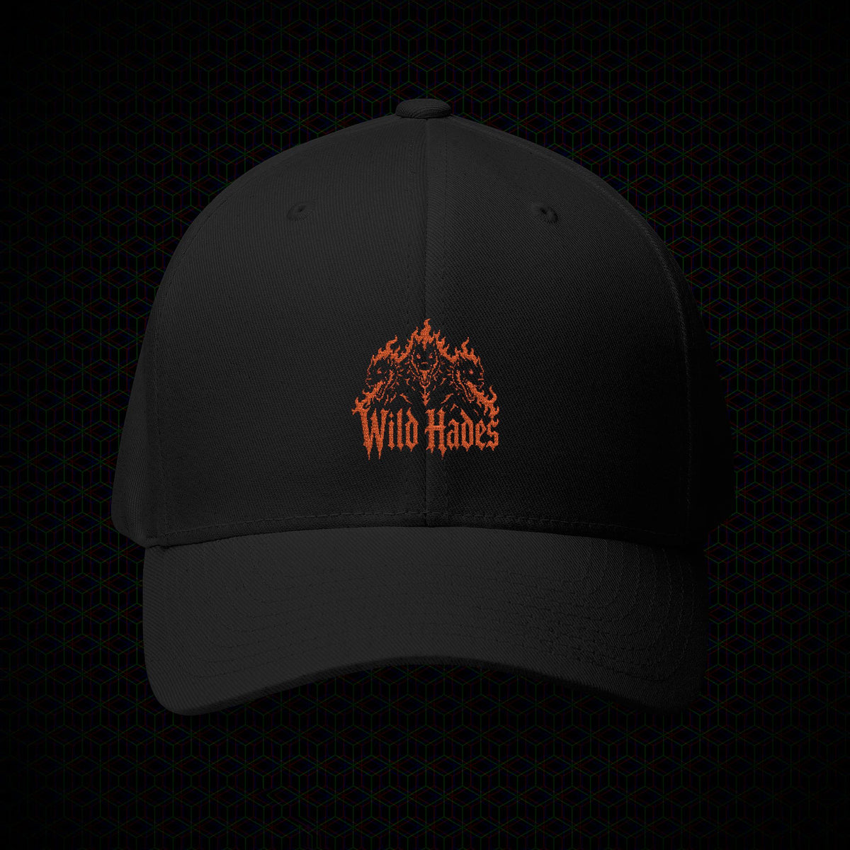 Wild Hades hat with embroidered Cerberus logo, view 4