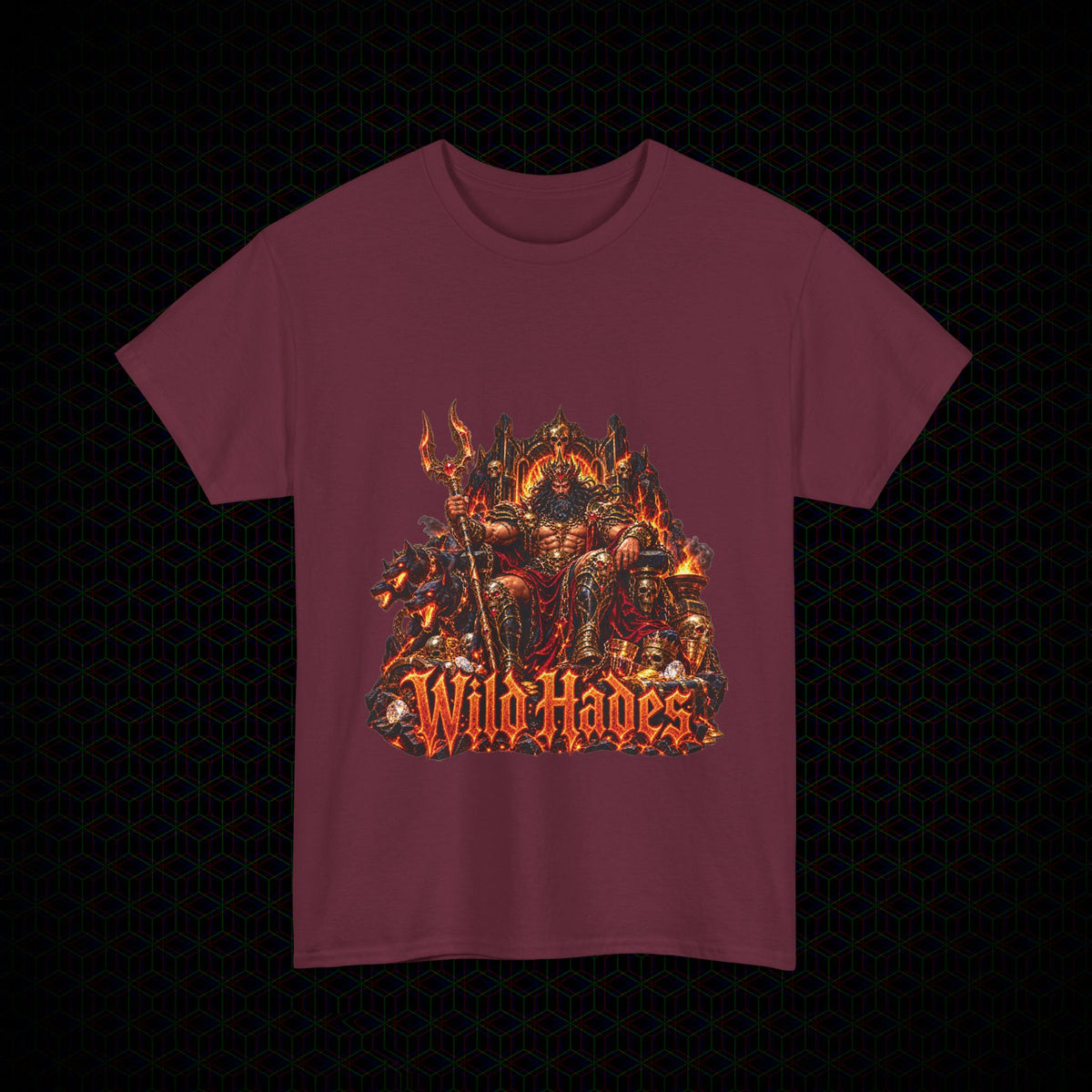 Treasure of the Underworld graphic Wild Hades Gildan 5000 tee, alternate view 4