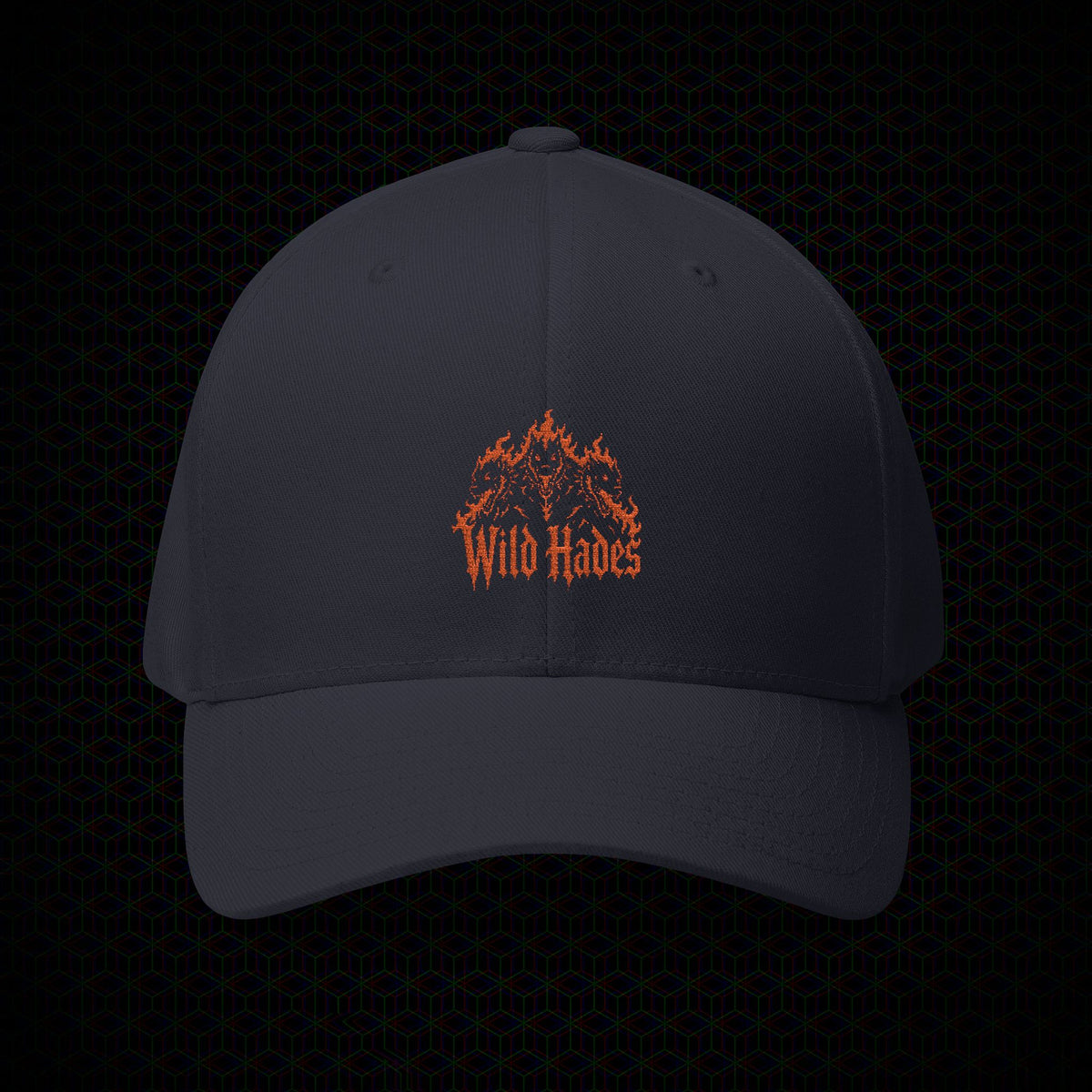 Wild Hades hat with embroidered Cerberus logo, view 3