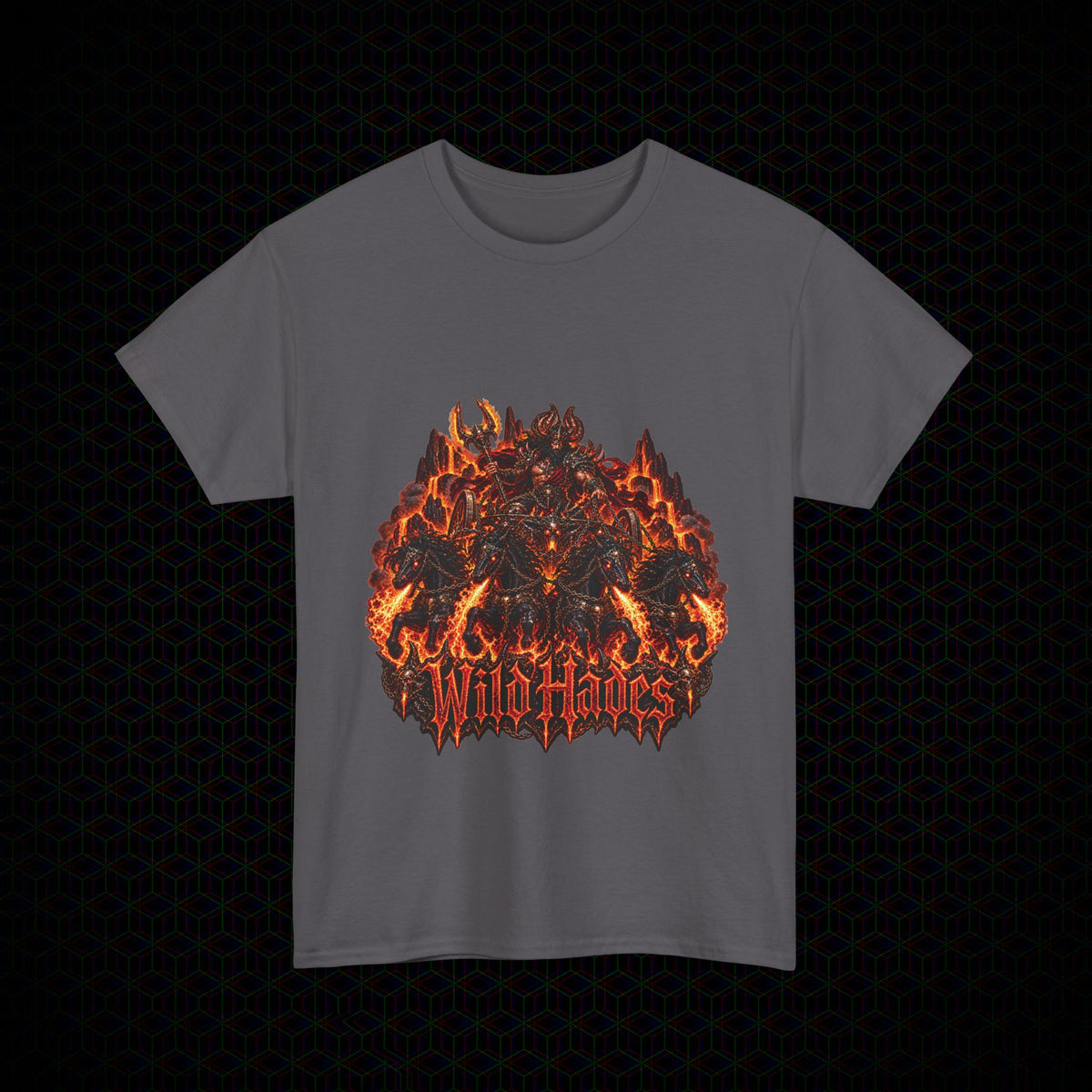 Ember Reins graphic Wild Hades Gildan 5000 tee, alternate view 5